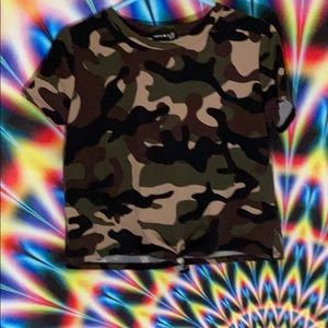 Camo crop top